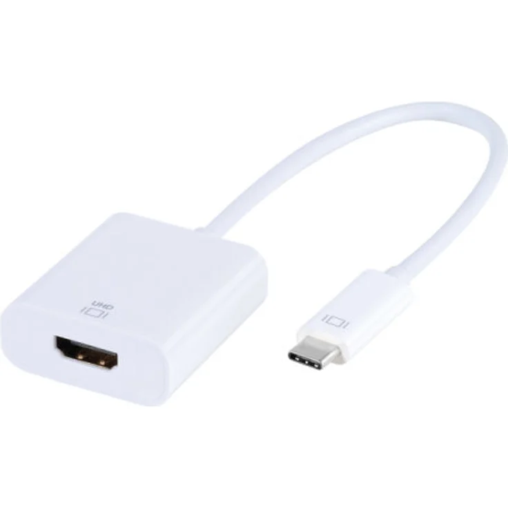 Vivanco USB-C auf HDMI 4K, 60 Hz Adapter, weiß – Bild 1