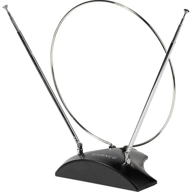 Vivanco TVA 3020 DVB-T/T2 passive Indoor-Antenne, schwarz