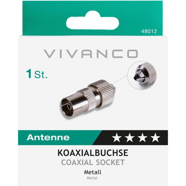 Vivanco Metall Koaxial Buchse – Bild 2