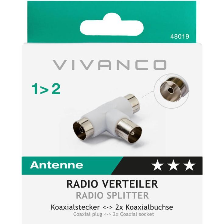 Vivanco Radio Zweifachverteiler – Bild 2