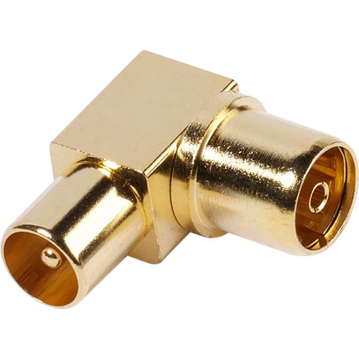 Vivanco Koaxial - Winkeladapter, vergoldet