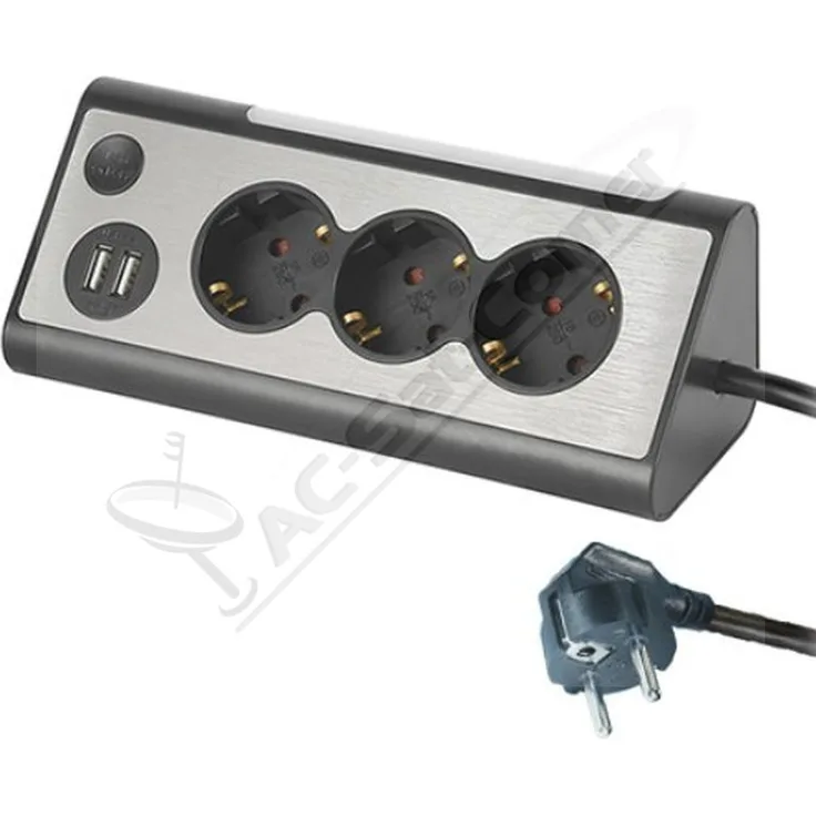 Maxtrack 3-fach Eck-Mehrfachsteckdose 2x USB 3 Meter