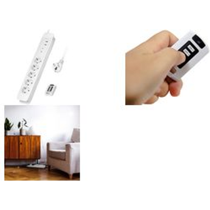 LogiLink Steckdosenleiste, 5-fach, mit Fernbedienung, weiß