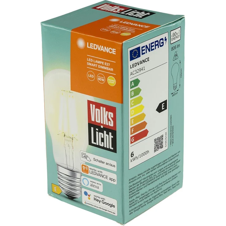 Ledvance Smart+ LED Leuchtmittel Volks Licht E27 6W/806lm (AC32941) – Bild 10