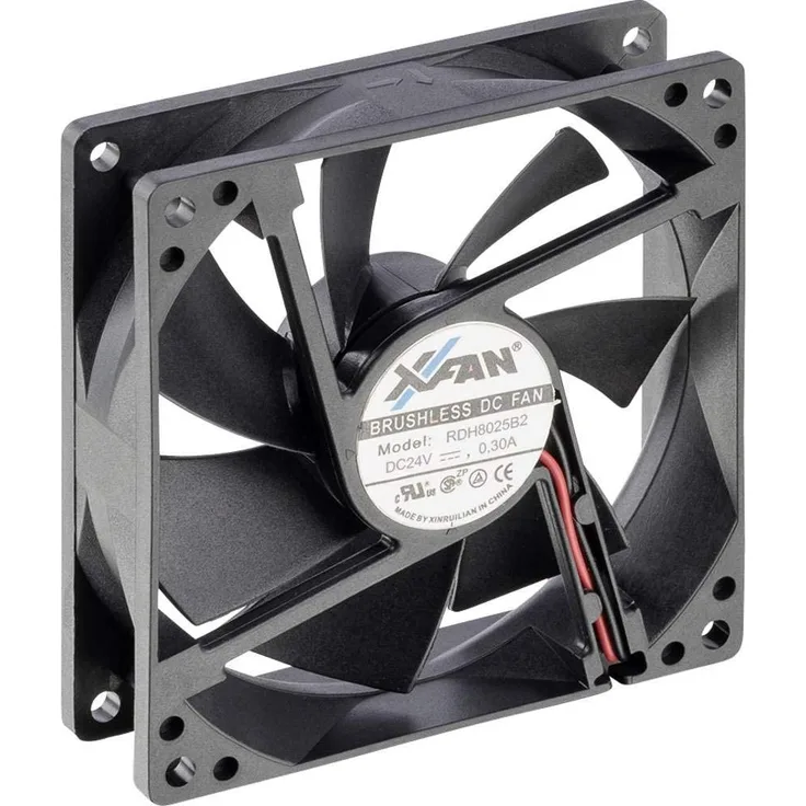 X-Fan RDH8025B2 Axiallüfter 24 V-DC 61.2 m³-h (L x B x H) 80 x 80 x 25mm