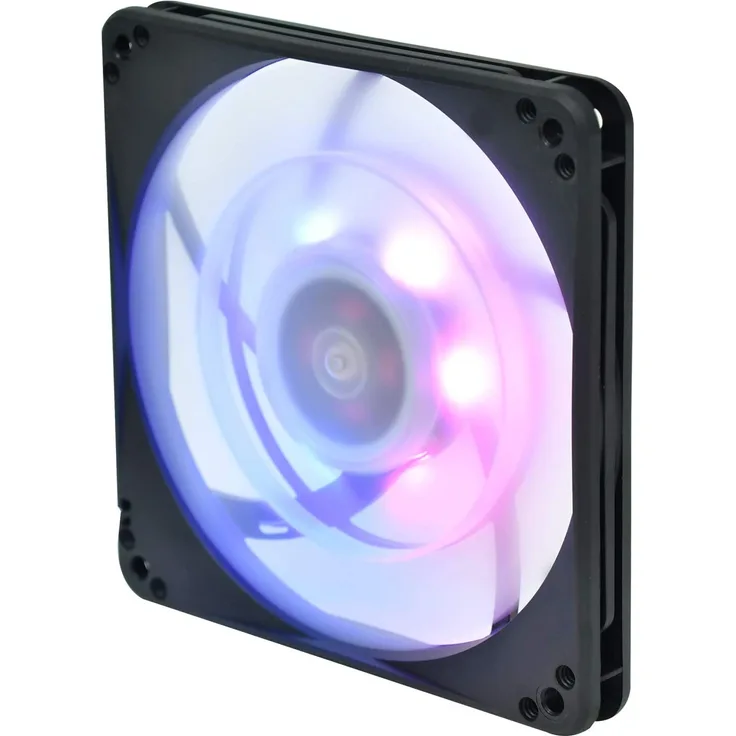 Silverstone Sst-FW124-Argb - FW Series Leiser Computer-Gehäuselüfter, 120 mm PWM, Transparente Klinge mit Schwarzem Rahmen