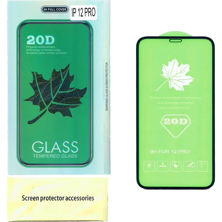 MS 20D Displayschutzglas für Apple iPhone 12 / 12 Pro Tempered Glass Schutzglas 9H Schutzfolie Displayschutz