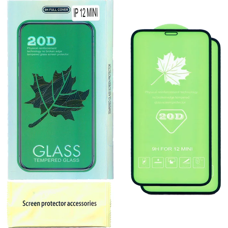 MS 2x 20D Displayschutzglas für Apple iPhone 12 Mini Tempered Glass Schutzglas 9H Schutzfolie Displayschutz