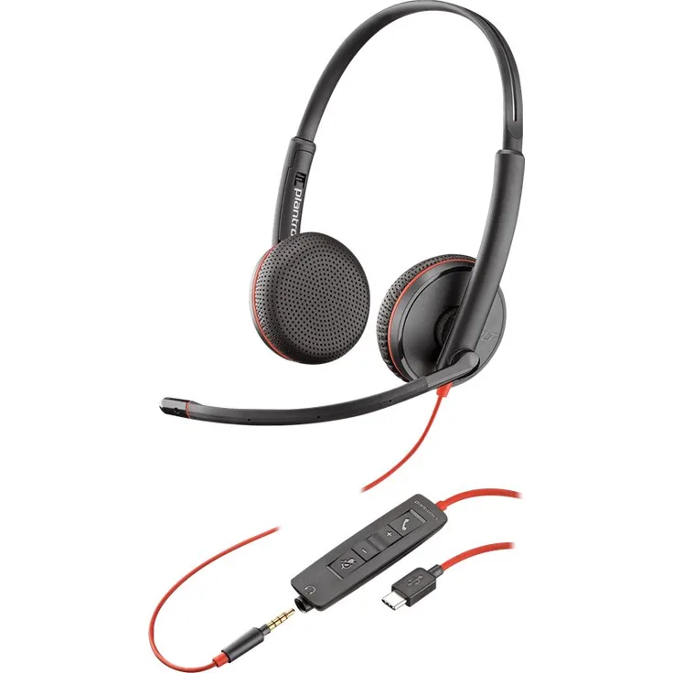 Poly Blackwire C3225 USB-C Headset Schwarz