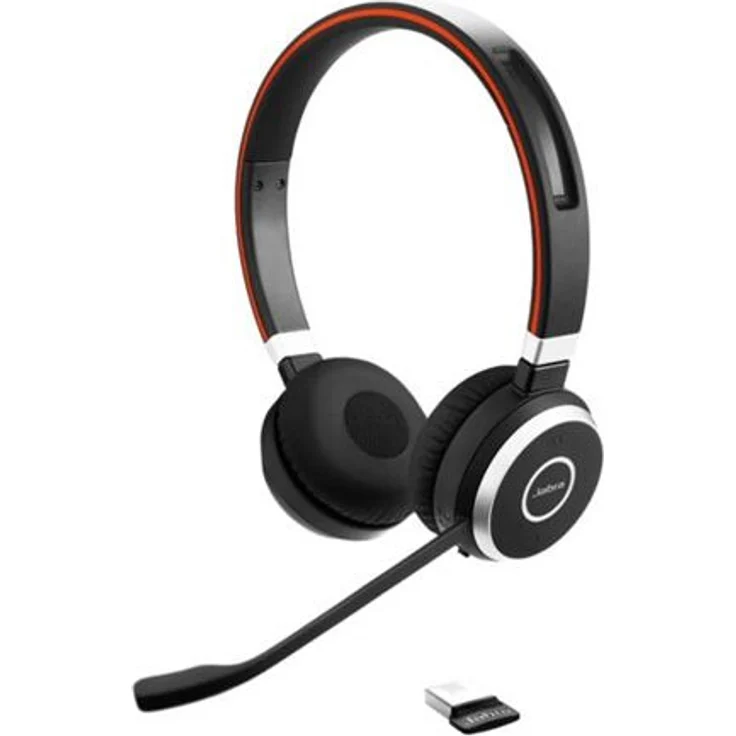 Jabra Headset Evolve 65 SE UC Duo USB inkl. Ladestation – Bild 1