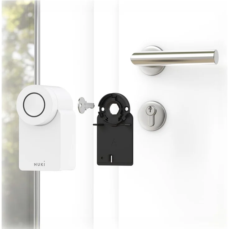 Nuki Smart Lock 3.0 Smartes Türschloss für schlüssellosen Zutritt ohne Umbau, nachrüstbares elektronisches Türschloss, weiß – Bild 2