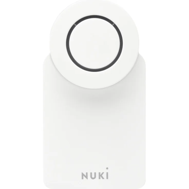 Nuki Smart Lock 3.0 Smartes Türschloss für schlüssellosen Zutritt ohne Umbau, nachrüstbares elektronisches Türschloss, weiß