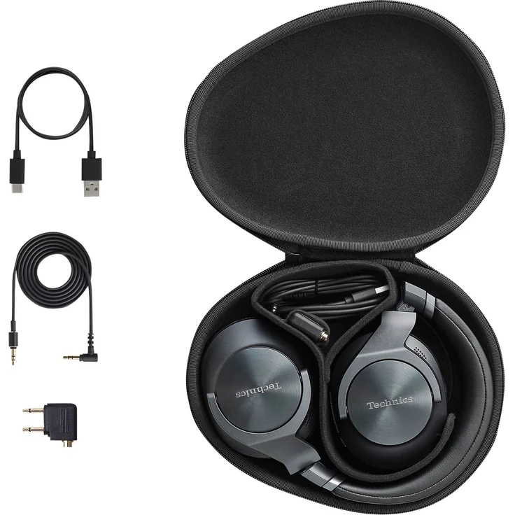 Technics EAH-A800E-K (2022), Over-Ear-Kopfhörer, kabellos/ kabelgebunden, schwarz – Bild 7