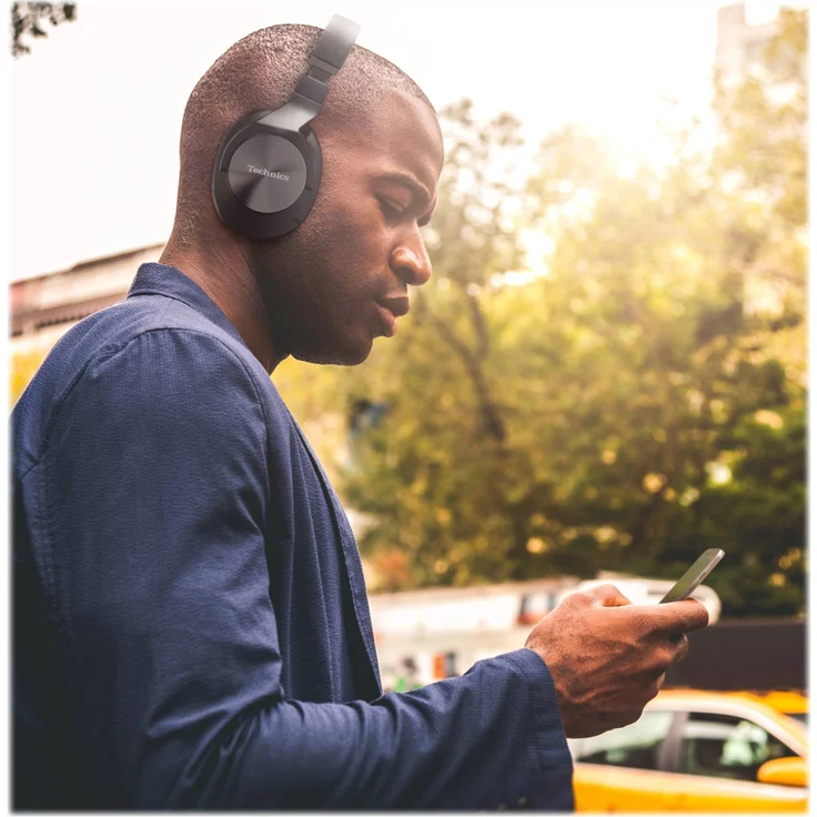 Technics EAH-A800E-K (2022), Over-Ear-Kopfhörer, kabellos/ kabelgebunden, schwarz – Bild 3