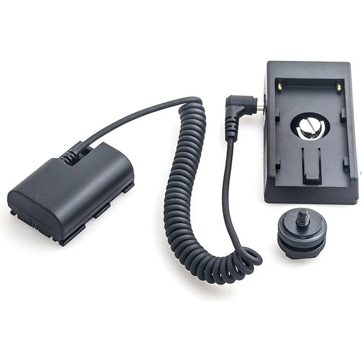 Caruba Canon LP E6 Full Decoding Dummy Batterij + F970 Batterijhuls (veer kabel)