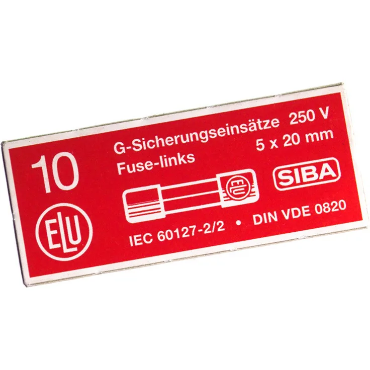 Feinsicherung F 6.3 A - 1 Päckchen mit 10 Stück