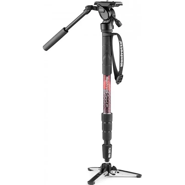 Manfrotto Element MIIA4 LIVE Aluminium Video-Einbeinstativ Kit mit Fluidkopf