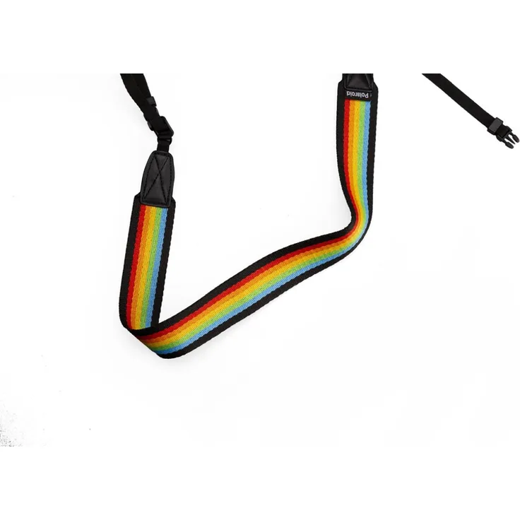 Polaroid Camera Strap Flat-rainbow black Kameragurt