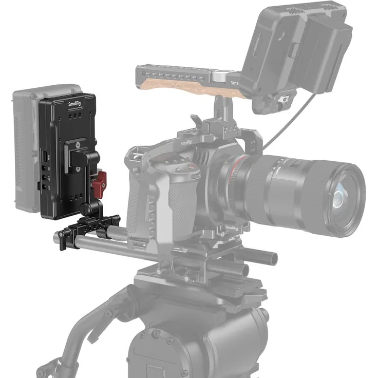 SmallRig 3204 V Mount Batterij Adapter Plaat met Verstelbare Arm