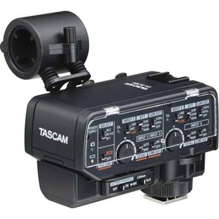 Tascam Mikrofonadapter CA-XLR2d Kameras mit analoger Audioübertragung AN XLR