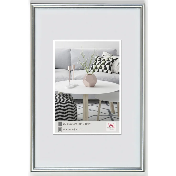 Walther Kunststoffrahmen KS824H Galeria 18x24cm silber