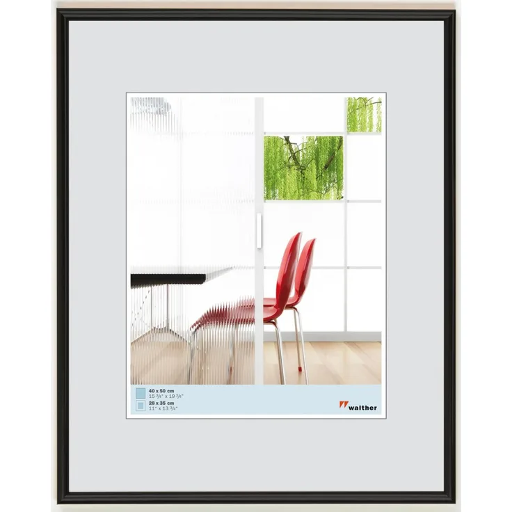 Walther Galeria Kunststoff-Rahmen 040X060 SCHWARZ