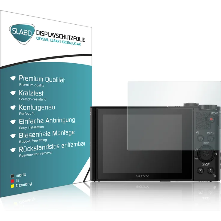 4x Slabo Displayschutzfolie für Sony Cyber-shot DSC-WX500 KLAR -'-'Crystal Clear-'-' Displayfolie Schutzfolie Folie