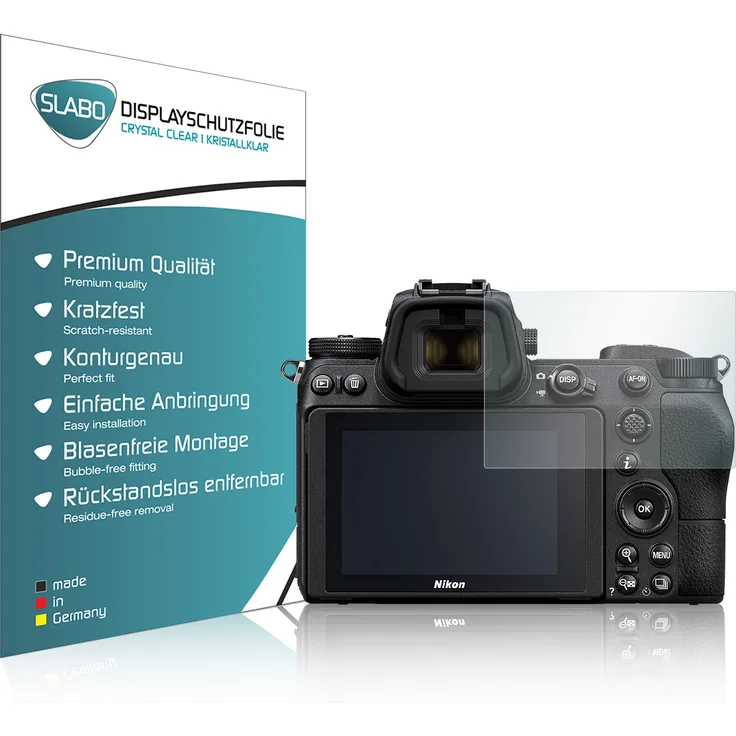4x Slabo Displayschutzfolie für Nikon Z 5 | Nikon Z 6 | Nikon Z 6II | Nikon Z 7 | Nikon Z 7II KLAR -'-'Crystal Clear-'-' Displayfolie Schutzfolie Folie
