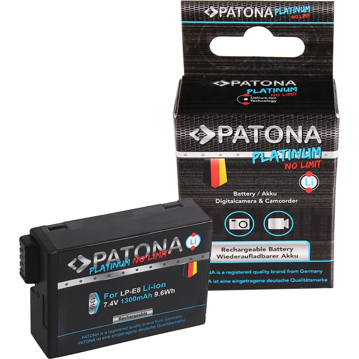 Platinum Akku f. Canon EOS 550D 600D 650D 700D LPE8 LP-E8 LP-E8+
