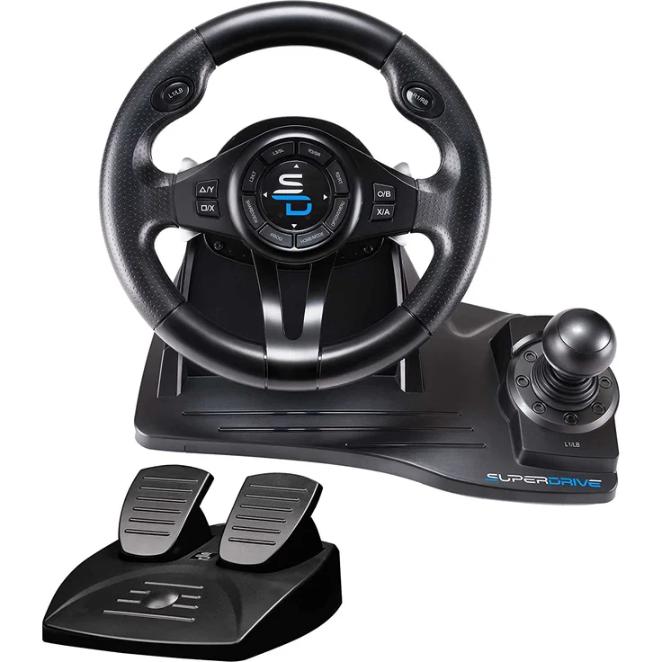 Superdrive - Rennlenkrad GS550 Racing Wheel mit Pedalen, Schalthebel und Vibration für (Xbox Serie X/S, PS4, Xbox One, PC)  – Bild 1