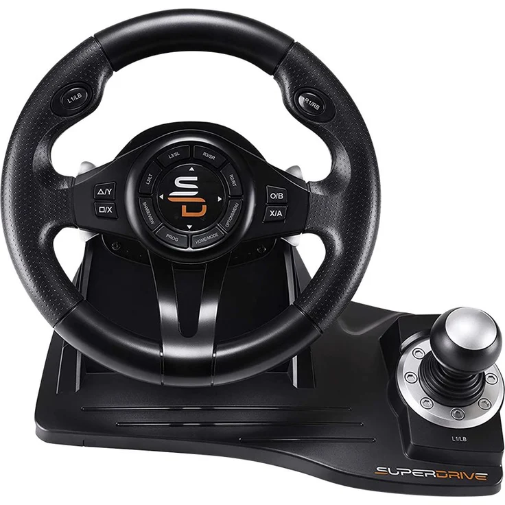 Superdrive - Rennlenkrad GS550 Racing Wheel mit Pedalen, Schalthebel und Vibration für (Xbox Serie X/S, PS4, Xbox One, PC)  – Bild 5
