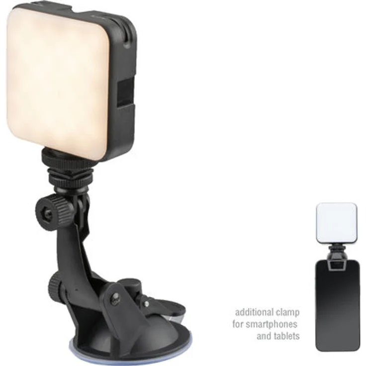 4smarts Mobiles Video Licht LoomiPod Pocket mit Saugnapfhalterung und Halteklammer – Bild 1