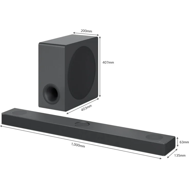 LG DS80QY 3.1.3 Soundbar mit Subwoofer, schwarz/silber – Bild 10