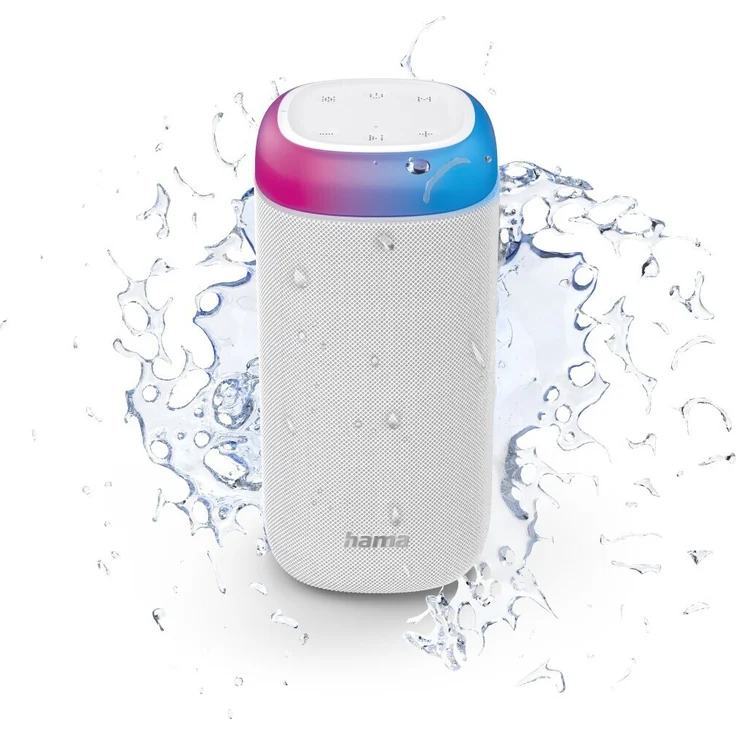 Hama Shine 2.0 Bluetooth-Lautsprecher, spritzwassergeschützt, weiß – Bild 6