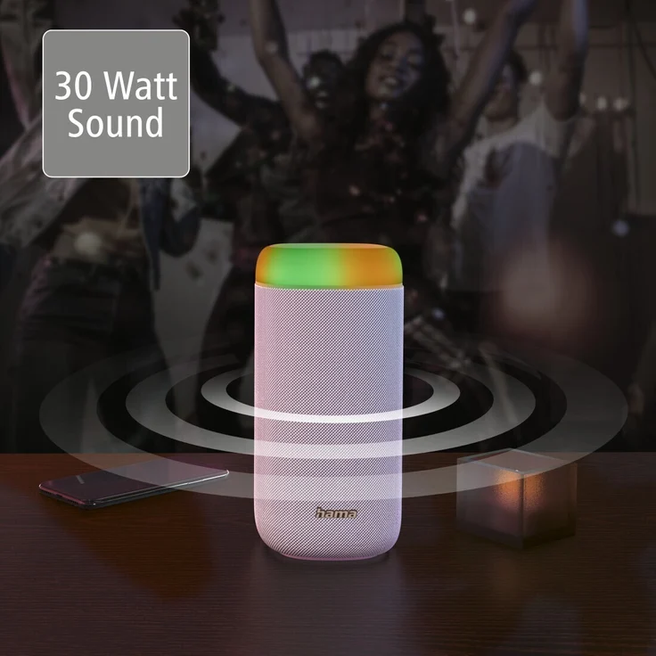Hama Shine 2.0 Bluetooth-Lautsprecher, spritzwassergeschützt, weiß – Bild 9