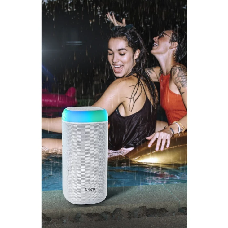 Hama Shine 2.0 Bluetooth-Lautsprecher, spritzwassergeschützt, weiß – Bild 8