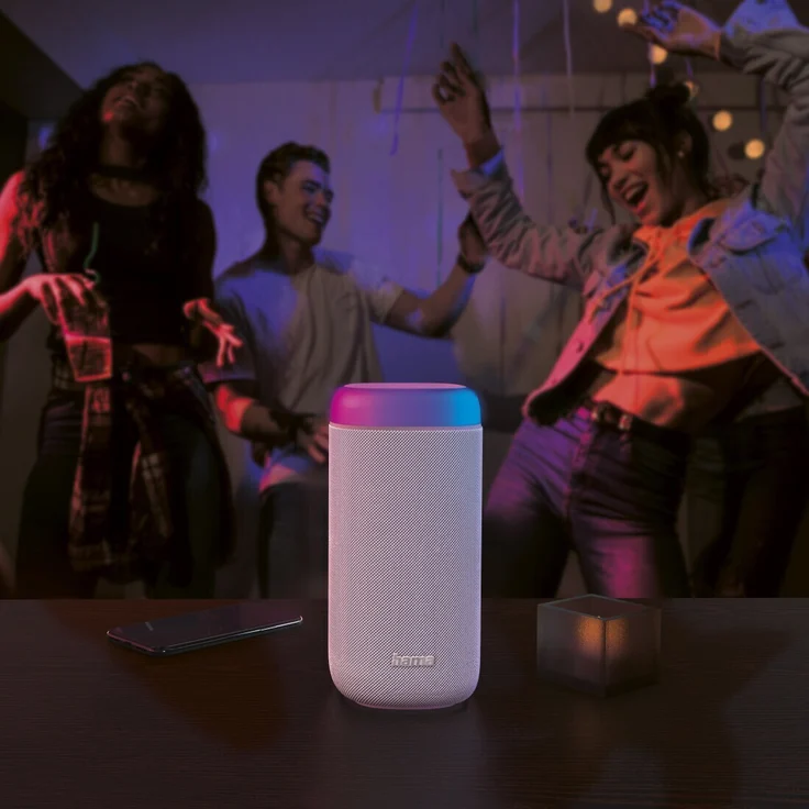 Hama Shine 2.0 Bluetooth-Lautsprecher, spritzwassergeschützt, weiß – Bild 5