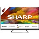 SHARP 50EQ3EA Android TV 126 cm (50 Zoll) 4K Ultra HD Android TV (Smart TV ohne Rahmen, Dolby Atmos, Quantum Dot, Harman Kardon) [Modelljahr 2022]