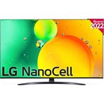 LG 65NANO766QA 164 cm (65 Zoll) NanoCell Smart TV (Ultra HD, HDR, Direct LED) HD-Triple-Tuner (Sat, Antenne, Kabel) Modelljahr 2022 Energieklasse G (EU-Modell)