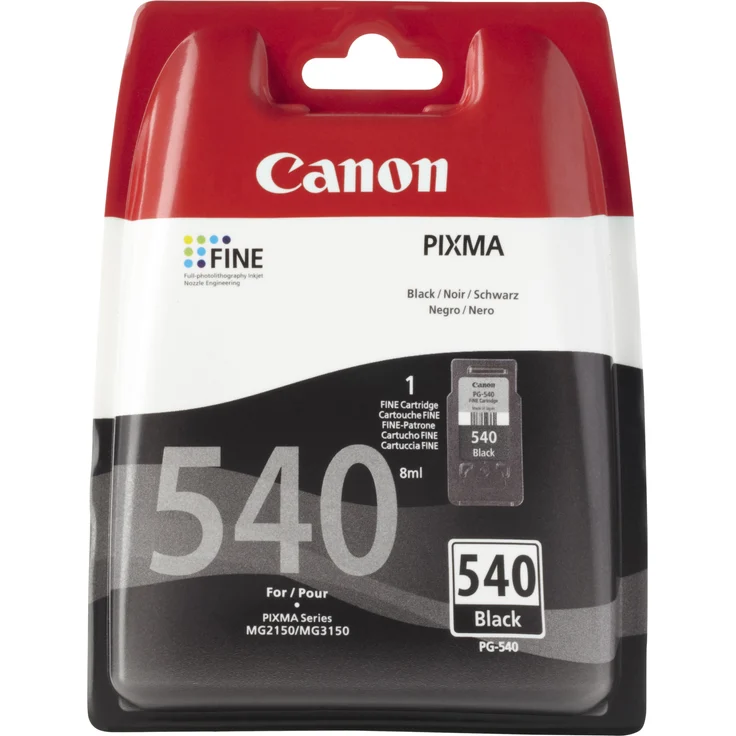 Canon PG-540 - 8 ml - Schwarz - original - Tintenpatrone - für PIXMA MG2250, MG3250, MG3510, MG3550, MG3650, MG4250, MX395, MX455, MX475, MX525, MX535 – Bild 1