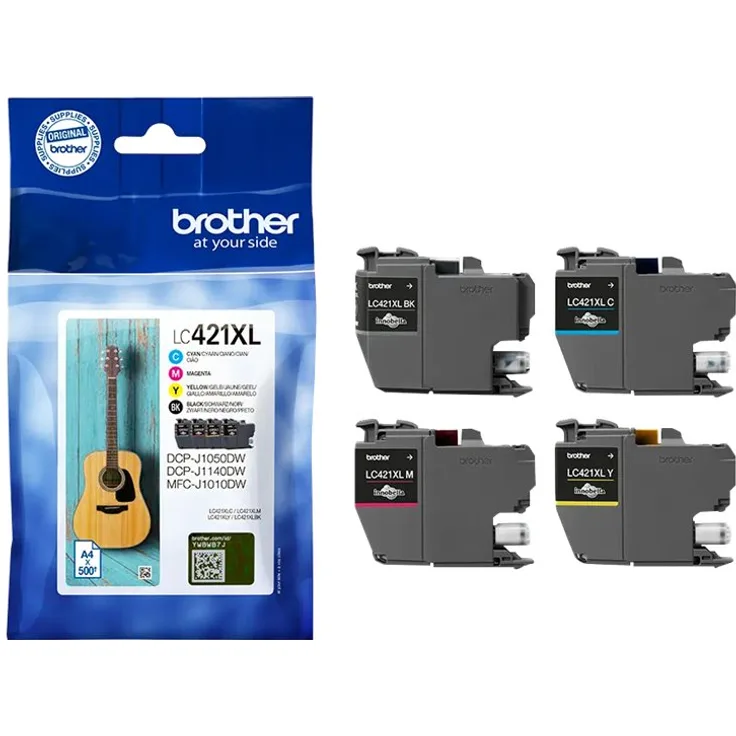 Brother LC421XL Value Pack - 4er-Pack - XL - Schwarz, Gelb, Cyan, Magenta - original - Tintenpatrone