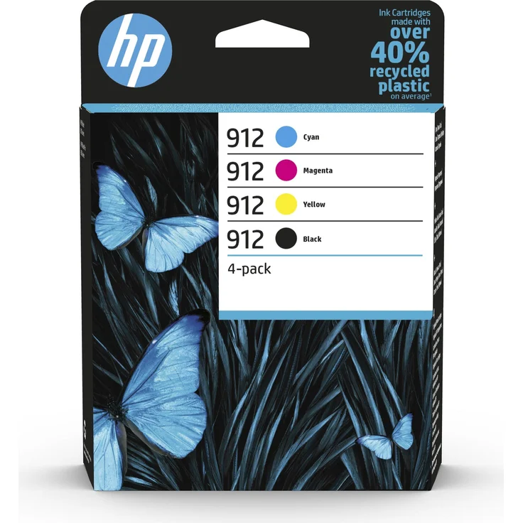 HP 912 Combo Pack - 4er-Pack - Schwarz, Gelb, Cyan, Magenta - Original - Tintenpatrone - für Officejet 80XX, Officejet Pro 80XX – Bild 1