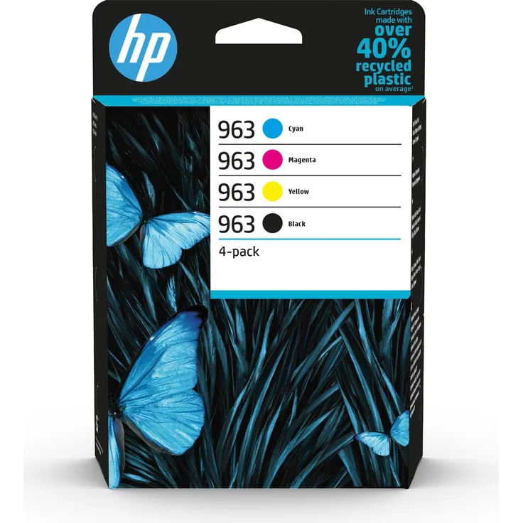HP 963 - 4er-Pack - Schwarz, Gelb, Cyan, Magenta - original - Tintenpatrone - für Officejet Pro 9010, 9012, 9013, 9014, 9015, 9016, 9018, 9019, 9020, 9022, 9023, 9025, 9028