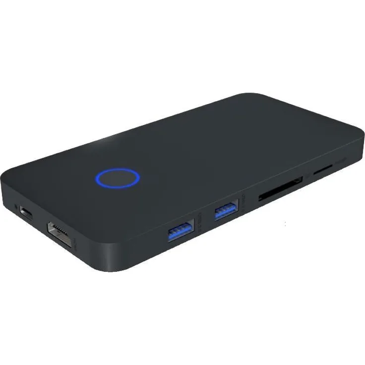 ICY BOX IB-DK2108M-C Notebook-Dockingstation & Portreplikator Verkabelt USB 3.2 Gen 1 (3.1 Gen 1) Type-C Anthrazit (IB-DK2108M-C)