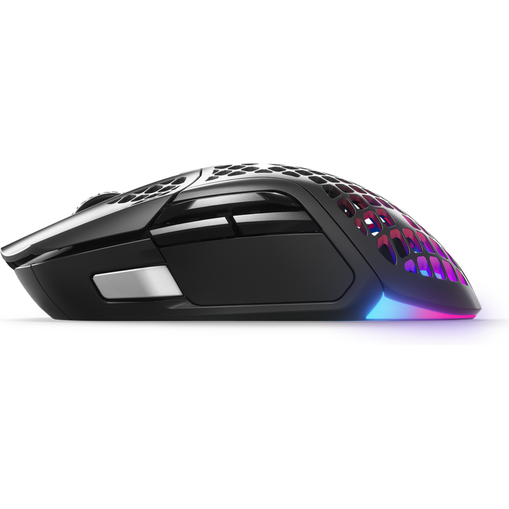 Steelseries Aerox 5 Wireless Gaming-Maus Kabellos, Bluetooth Optisch Schwarz 9 Tasten 18000 dpi Beleuchtet, Wiederaufladbar (62406) – Bild 3
