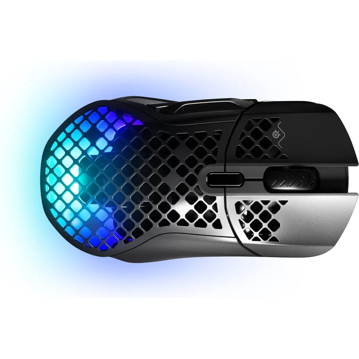Steelseries Aerox 5 Wireless Gaming-Maus Kabellos, Bluetooth Optisch Schwarz 9 Tasten 18000 dpi Beleuchtet, Wiederaufladbar (62406) – Bild 4