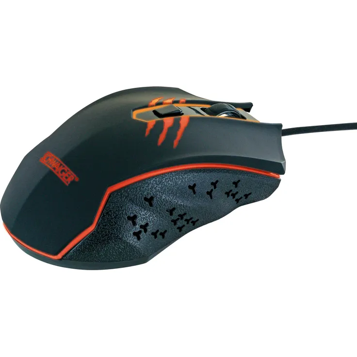 SCHWAIGER -GM3000- Gaming Maus | RGB Beleuchtung | Computer Maus mit Kabel und ernonomischer Form | mit 6 Tasten | schwarz | extra leicht – Bild 2