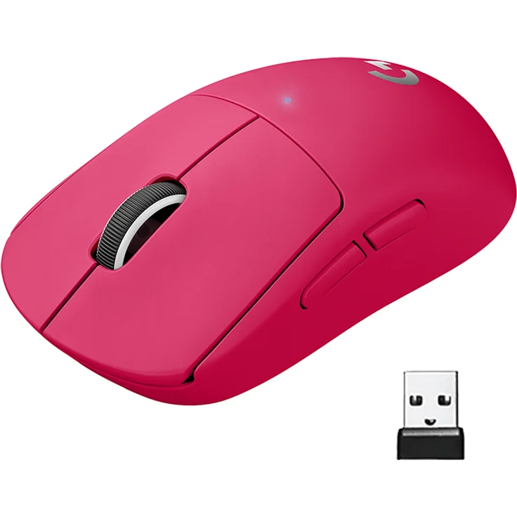 Logitech G PRO X SUPERLIGHT - Gaming - Maus - Für Rechtshänder - optisch - 5 Tasten - kabellos - LIGHTSPEED - Logitech LIGHTSPEED-Receiver - Magenta (910-005957) – Bild 2