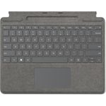 Microsoft Surface Pro Signature Keyboard - Tastatur - mit Touchpad, Beschleunigungsmesser, Surface Slim Pen 2 Ablage- und Ladeschale - AZERTY - Französisch - Platin - kommerziell - für Surface Pro 8, Pro X