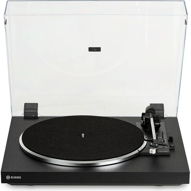 Rekkord Audio F 100 Vollautomatischer Plattenspieler, Riemenantrieb, schwarz – Bild 2
